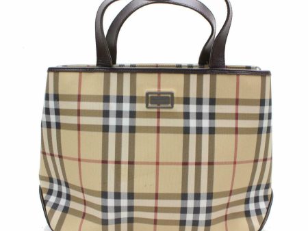 Brand Inspired Burberry Hand Bag Beige PVC (SHC1-15053) For Discount