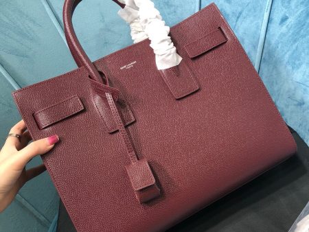 Yves Saint Laurent Sac De Jour Small Burgundy Hot on Sale