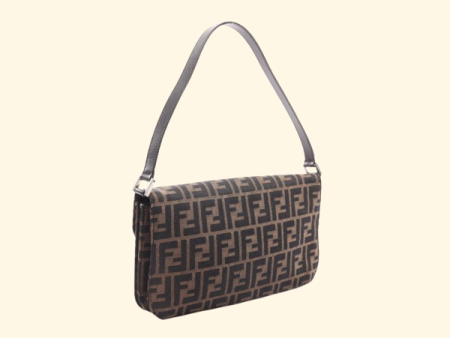 Fendi Zucca Handbag Canvas Leather Brown Black Online