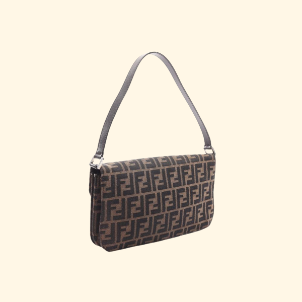 Fendi Zucca Handbag Canvas Leather Brown Black Online