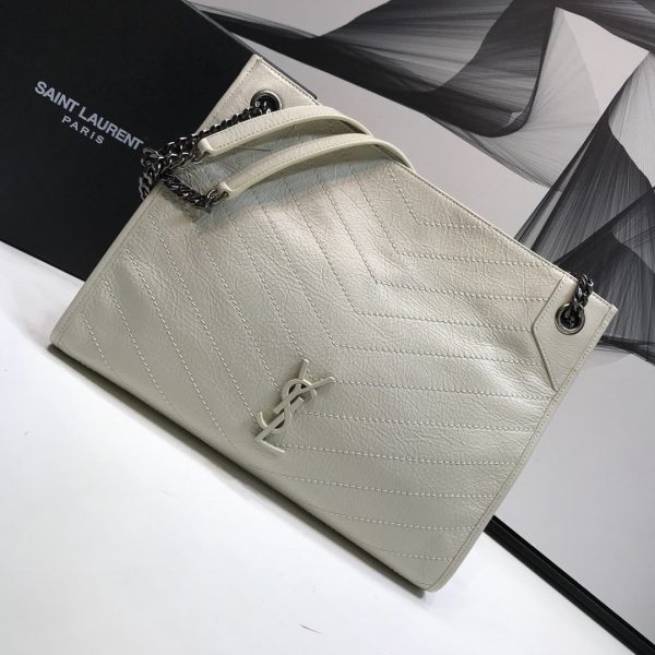 Yves Saint Laurent Niki Medium Shopping Bag White For Discount