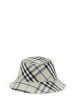 Burberry Ered Cotton Blend Bucket Hat With Nine Words Women Online Sale