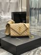 Yves Saint Laurent Small Bag Dark Beige In Mix Matelasse For Discount