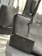 Yves Saint Laurent Shopping E W Tote Bag Black With Gold Hardware Cheap