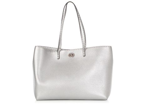 Fendi Silver Carla Selleria Tote Online now