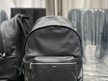 Yves Saint Laurent City Backpack Unisex  15in 38cm Black For Sale