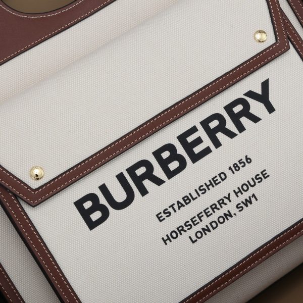 Burberry Leather Medium Pocket Bag Hot on Sale