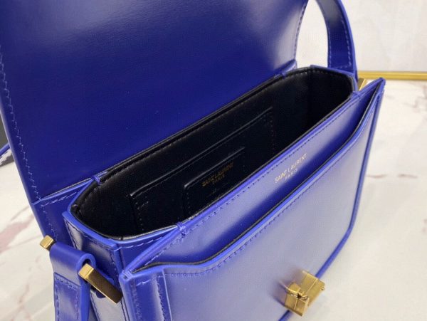 Yves Saint Laurent Solferino Medium Satchel In Box Navy Blue Online Hot Sale