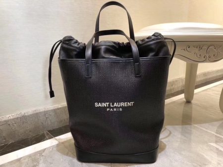 Yves Saint Laurent Teddy Medium Canvas Handle Bucket Tote Bag Fashion