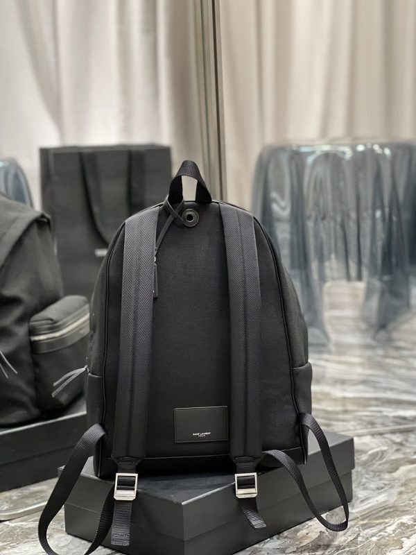 Yves Saint Laurent City Backpack In Canvas Unisex  15in 38cm Black Online