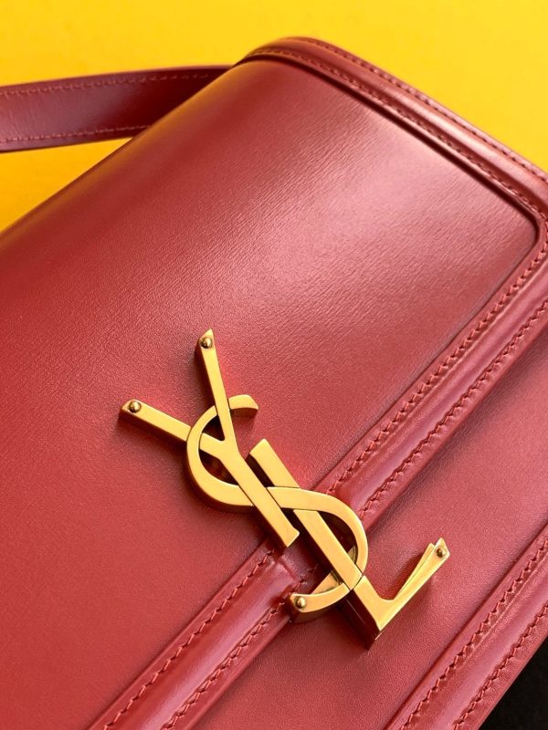 Yves Saint Laurent Solferino Medium Satchel Bag In Box Red With Gold Hardware For Cheap