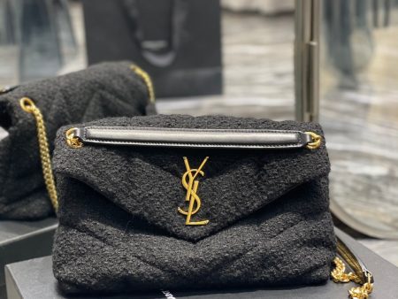 Yves Saint Laurent Puffer Small Chain Bag Black Fashion