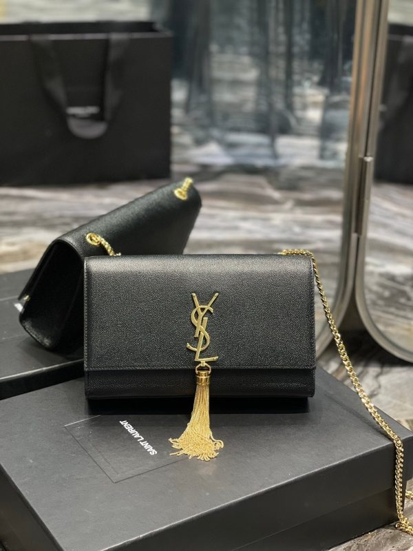 Yves Saint Laurent Kata Medium Chain Bag Black Cheap