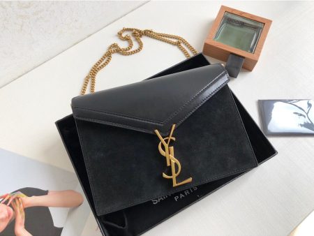 Yves Saint Laurent Cassandra Medium Chain Bag Black For Discount