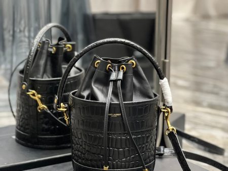 Yves Saint Laurent Bahia Small Bucket Bag Black For Sale