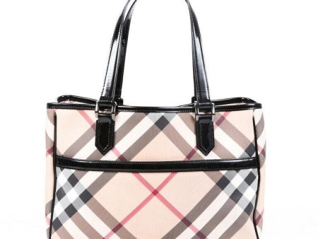 Burberry Bag Nova Check Coated Canvas Tote Discount