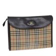 BURBERRYSs Nova Check Clutch Bag Canvas Beige Auth bs14645 Online now