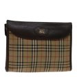 BURBERRYSs Nova Check Clutch Bag Canvas Beige Auth bs12774 Hot on Sale