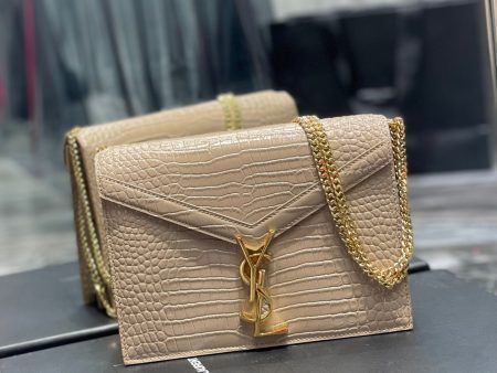 Yves Saint Laurent Cassandra Medium Chain Bag Dark Beige Online