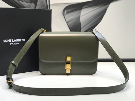 Yves Saint Laurent Le Carre Satchel In Box Dark Green Fashion