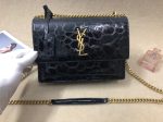 Yves Saint Laurent Sunset Chain Wallet Black Online Hot Sale