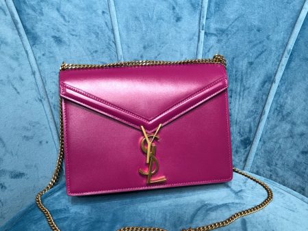 Yves Saint Laurent Cassandra Medium Chain Bag Dark Pink  8.7in 22cm Supply