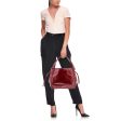 Burberry Red Check Embossed Patent Leather Bilmore Tote For Discount