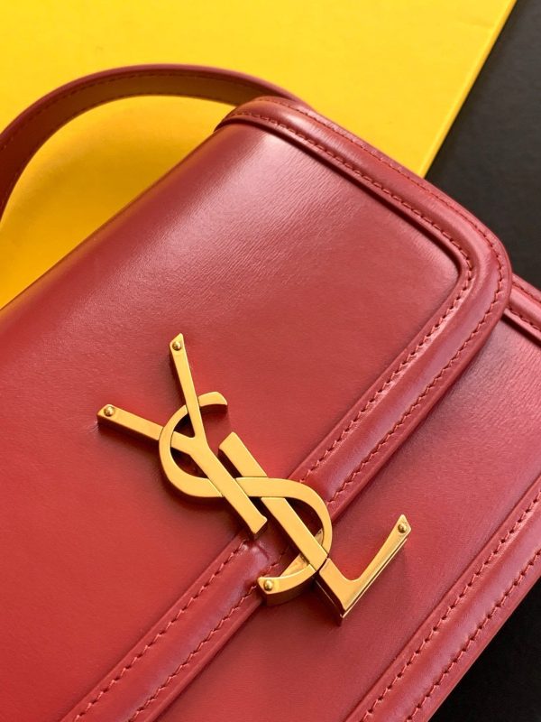 Yves Saint Laurent Solferino Small Satchel Bag Red In Box With Gold Hardware Discount