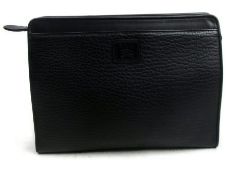 Brand Inspired Burberry Clutch Black Leather (SHC7-10762) For Sale