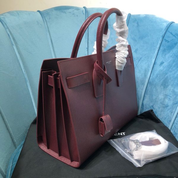 Yves Saint Laurent Sac De Jour Small Burgundy Hot on Sale