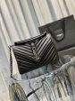 Yves Saint Laurent College Medium Chain Bag Black Silver Toned Hardware Online Hot Sale