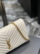 Yves Saint Laurent Kata 99 Chain Bag White With Gold Hardware  10.2in 26cm For Sale