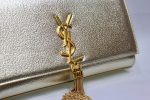 Yves Saint Laurent Kate Chain Wallet With Tassel Yellow Copper  10.2in 26cm on Sale