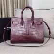 Yves Saint Laurent Sac De Jour Small In Embossed Crocodile Burgundy Online Hot Sale