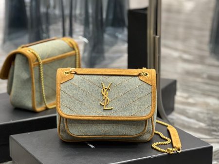 Yves Saint Laurent Niki Mini Chain Bag In Canvas Fashion