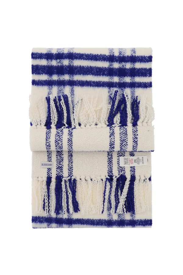 Burberry Check Wool Scarf Women Supply