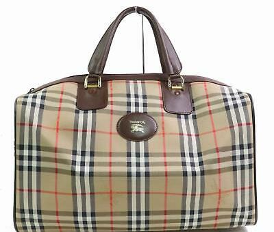 Brand Inspired Burberry Boston Bag Brown Canvas Sale