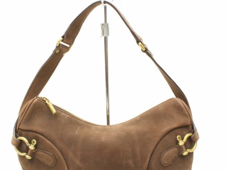 Brand Inspired Burberry Shoulder Bag Brown Suede Leather (SHC1-17750) Online