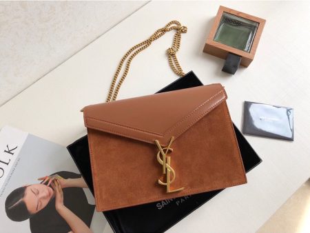 Yves Saint Laurent Cassandra Medium Chain Bag In Box And Velvet Orange  8.6in 22cm Online