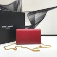 Yves Saint Laurent Uptown Chain Wallet Red Online now