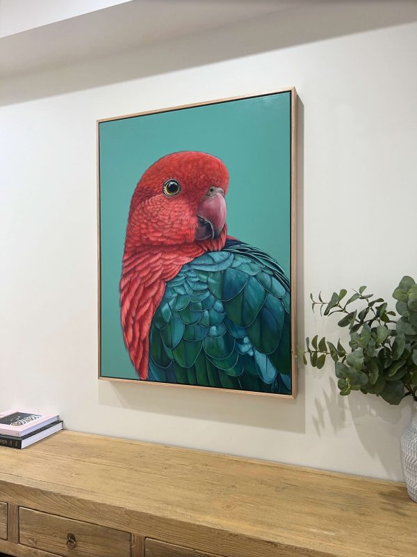 Red  the King Parrot framed original artwork Online now