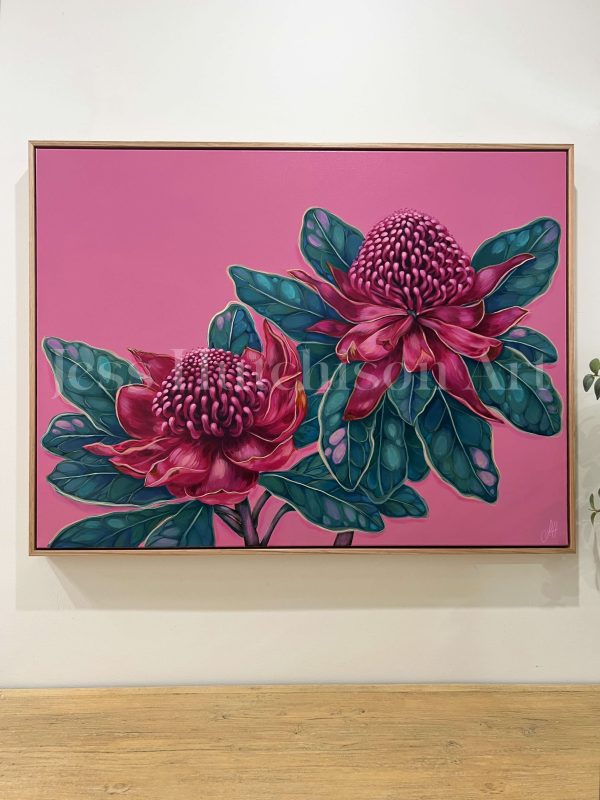 Waratah Dreams  original framed artwork For Discount