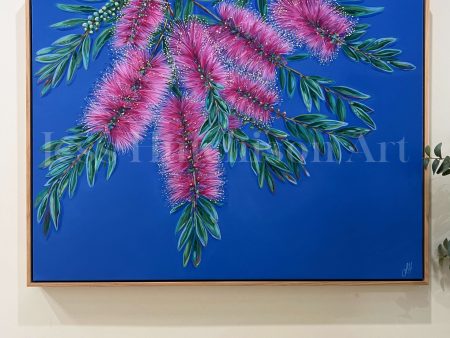 Happy Days  Bottlebrush original framed artwork on Sale