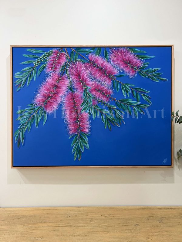 Happy Days  Bottlebrush original framed artwork on Sale