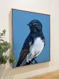 William  the Willie Wagtail original artwork framed in Tasmanian Oak Sale