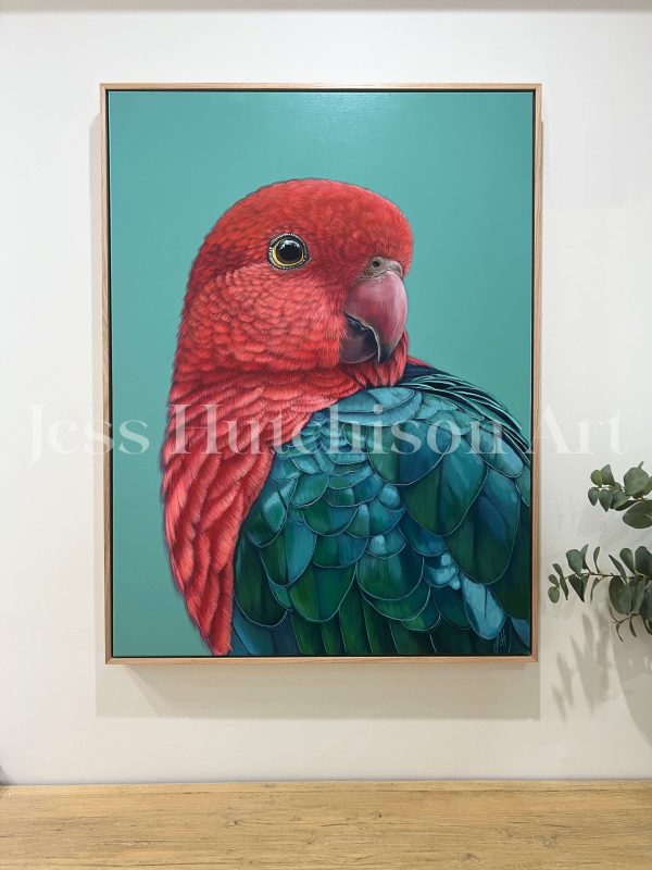 Red  the King Parrot framed original artwork Online now