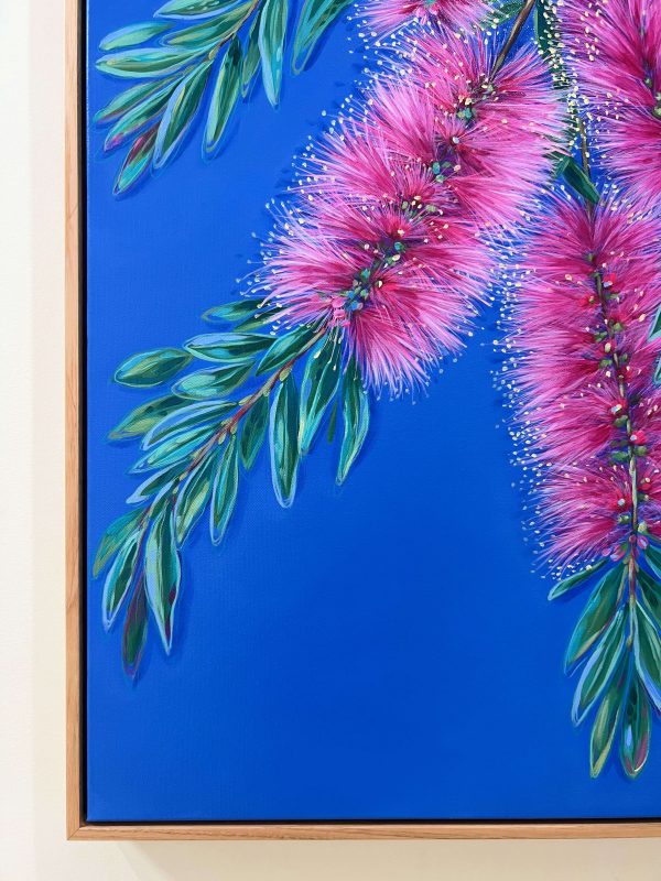 Happy Days  Bottlebrush original framed artwork on Sale