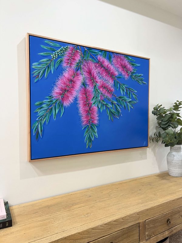 Happy Days  Bottlebrush original framed artwork on Sale