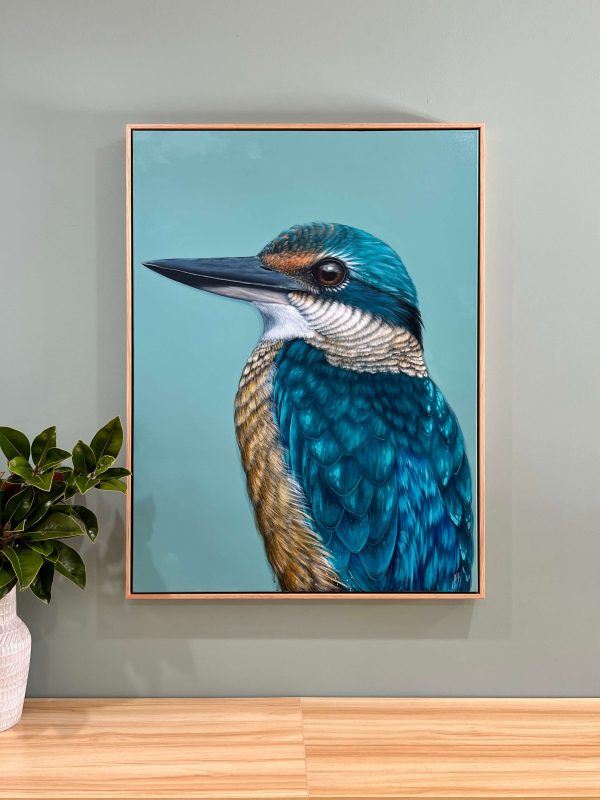 Iluka the Sacred Kingfisher Original framed artwork Online