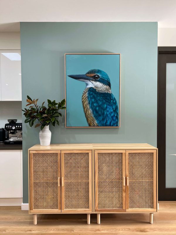 Iluka the Sacred Kingfisher Original framed artwork Online